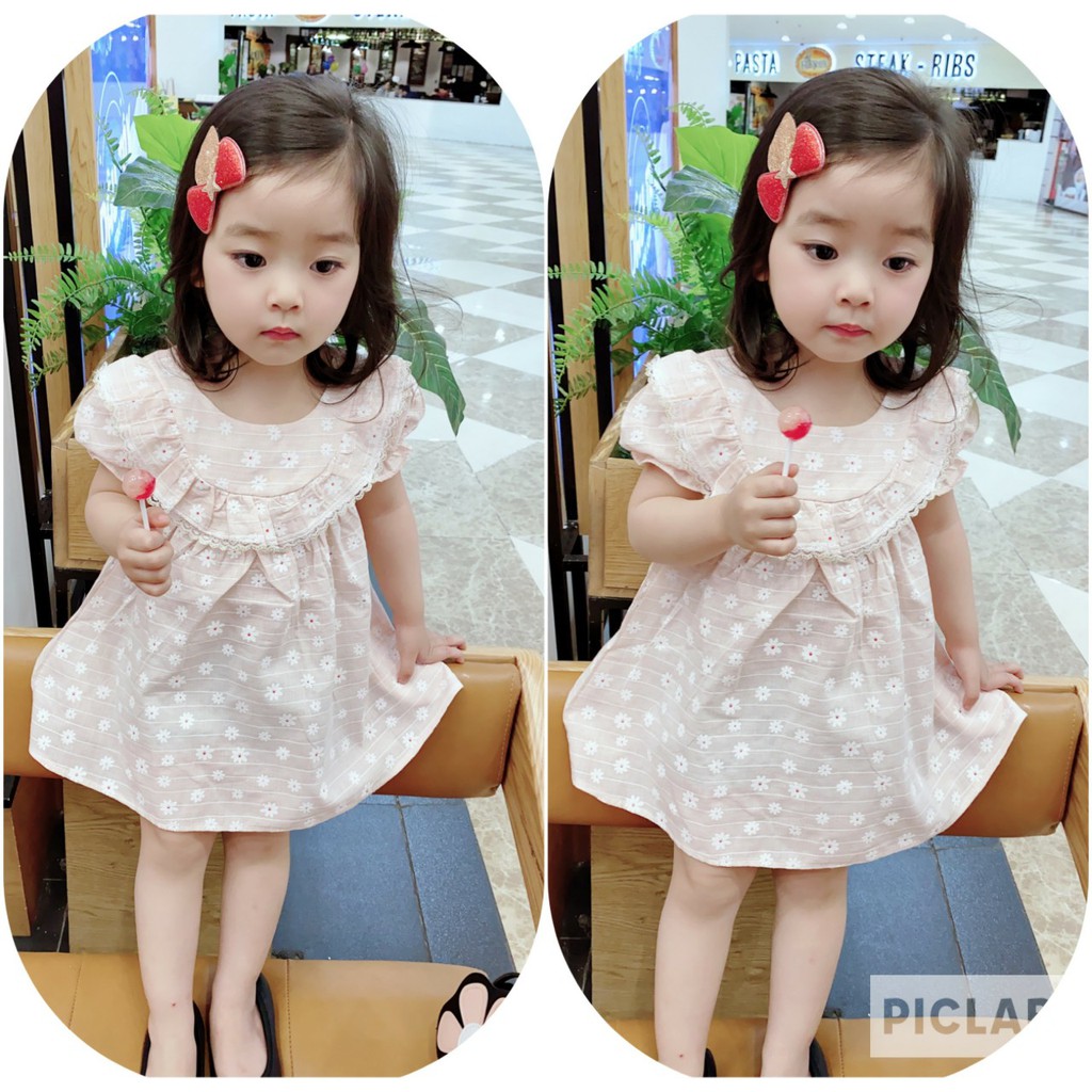VÁY HOA CỔ BÈO DÀNH CHO BÉ GÁI TỪ 1-7 TUỔI (10-23KG)
