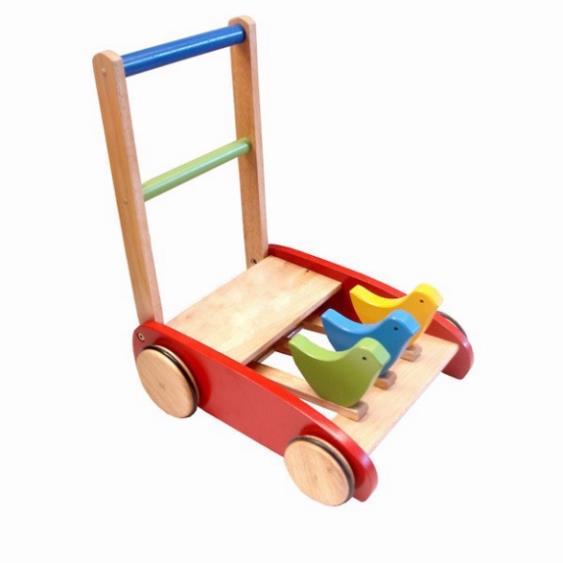 Xe Tập Đi Bằng Gỗ 3 Con Gà Cao Cấp Cho Bé Yêu A7