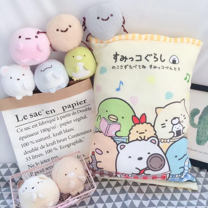 Gối Pudding Sumikko Gurashi Bên Trong Có 8 Thú Bông Nhỏ Xinh