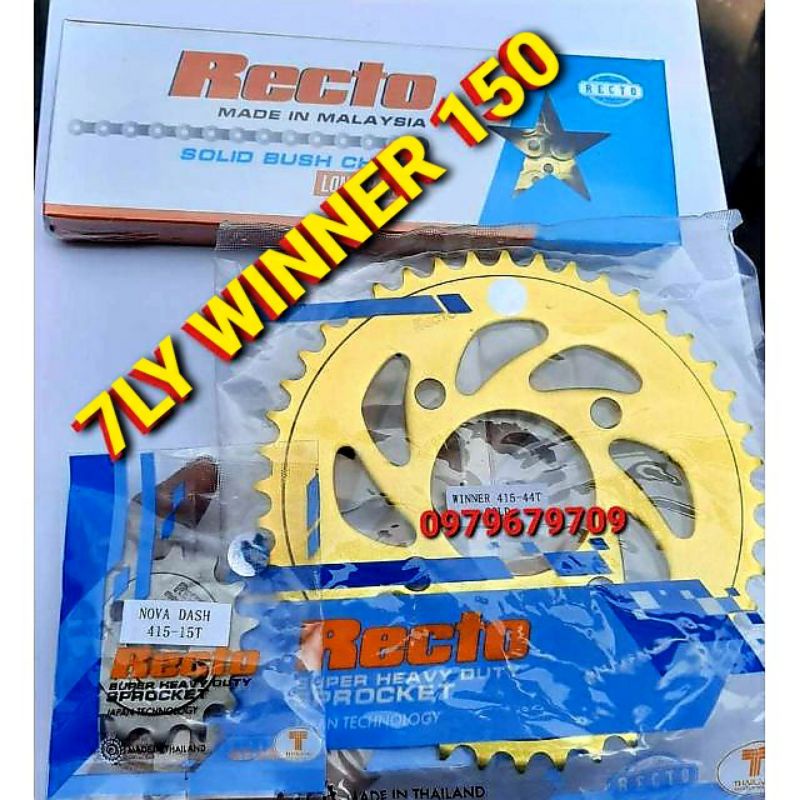 NHÔNG SÊN DĨA VÀNG 7LY WINNER/SONIC 150 DĨA 42T 44T NHÔNG 15T
