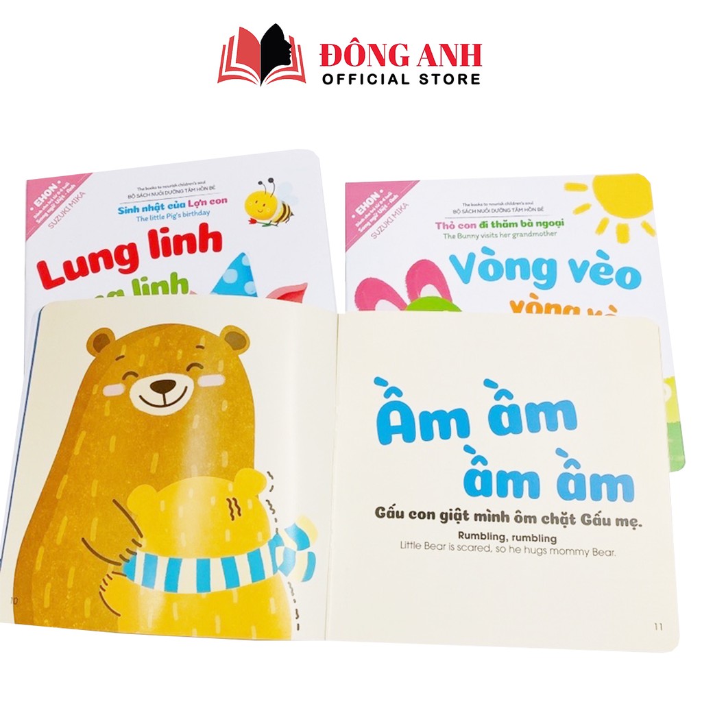 Sách - Combo 5 cuốn Ehon song ngữ Việt - Anh dành cho bé từ 0-6 tuổi
