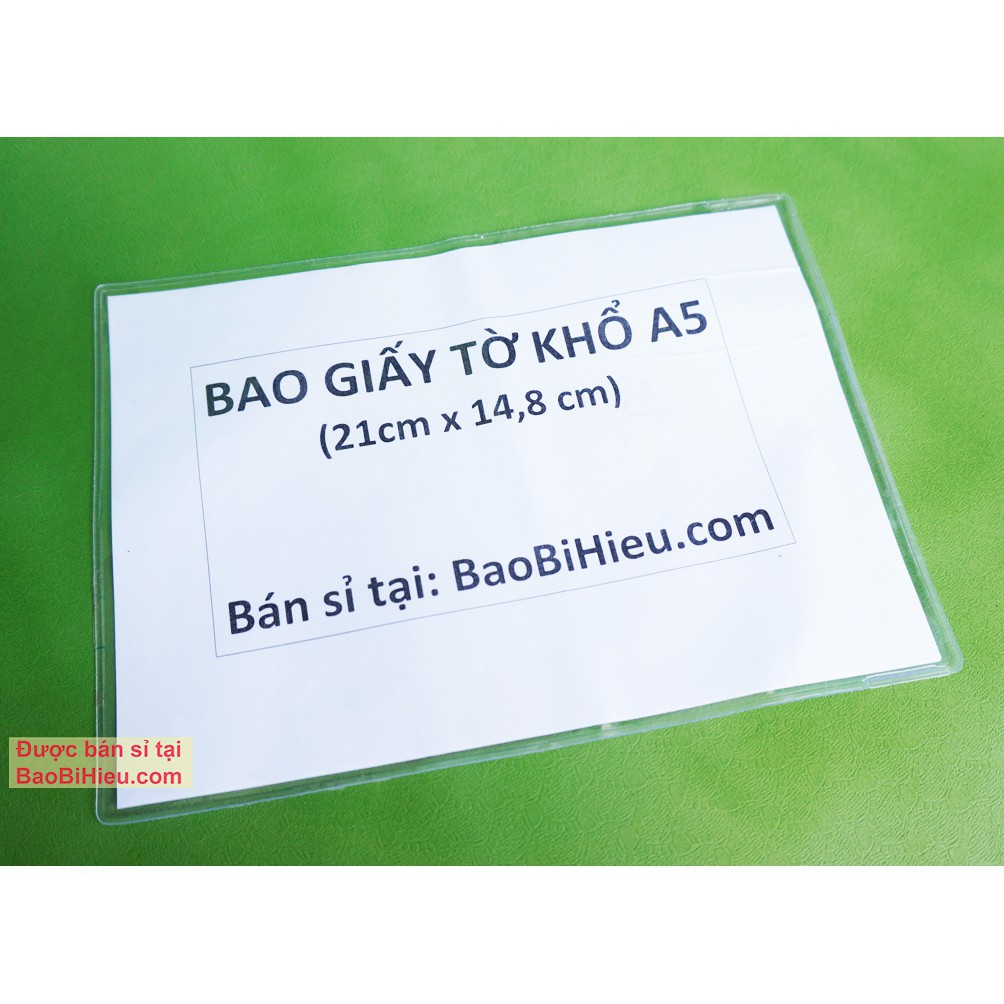 Túi nhựa dẻo đựng GIẤY TỜ KHỔ A5, Mã SP B103