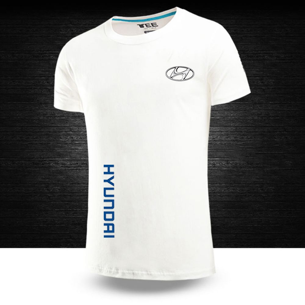 Mới Áo Thun Cotton Tay Ngắn In Logo Xe Hơi Hyundai Thời Trang Mùa Hè Cho Nam Và Nữ
