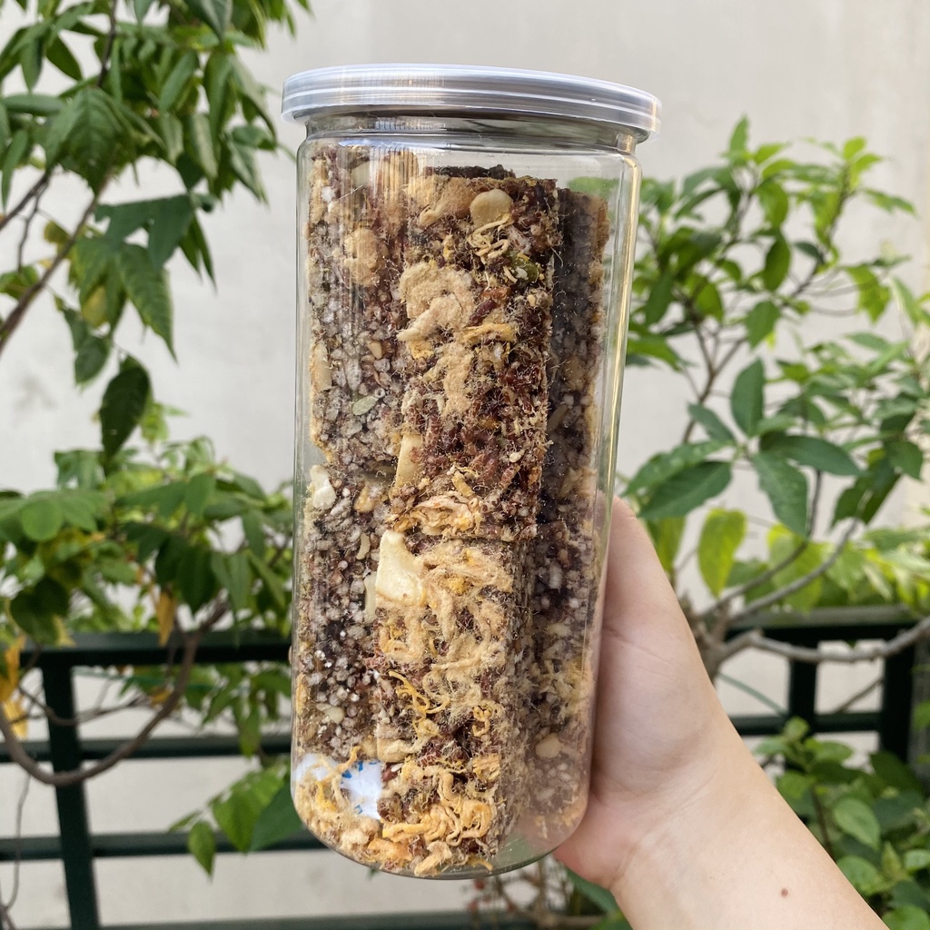 Thanh Gạo Lứt Chà Bông - 300gr - MonMon Food - Đồ Ăn Vặt Hà Nội