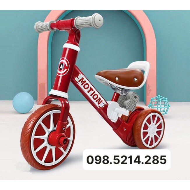 Xe chòi chân thăng bằng cho bé MOTION, có bàn đạp 2in1 yên bằng da, khung xe chắc chắn , dành cho bé 1 - 4 tuổi
