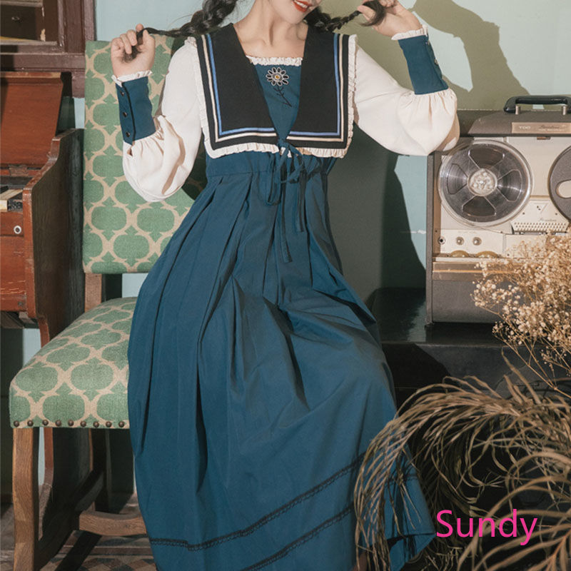 Đầm công chúa phong cách retro mùa thu Pháp thanh lịch cho nữ | BigBuy360 - bigbuy360.vn