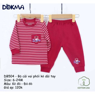 Bộ dài tay bé trai Dokma 3m-24m