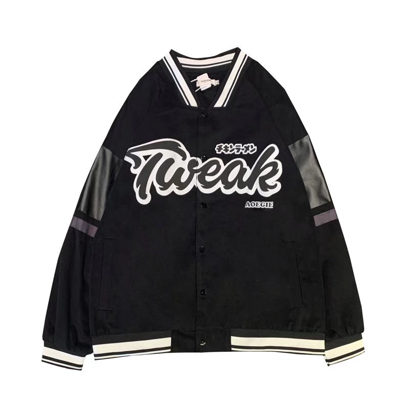 Áo khoác bóng chày dáng rộng phong cách năng động thời trang cho nam