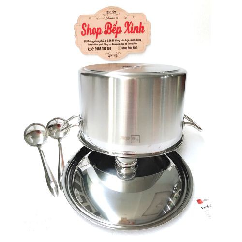 Nồi luộc gà inox bếp từ FiveStar Standard nắp inox , 3 đáy sandwich  ( 26cm / 28cm / 30cm ) , tặng 2 vá canh