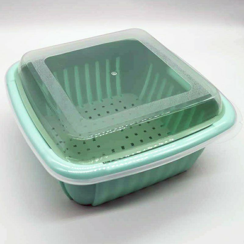 Bộ Rổ Nhựa Kèm thau (Chậu) Có Nắp Đậy