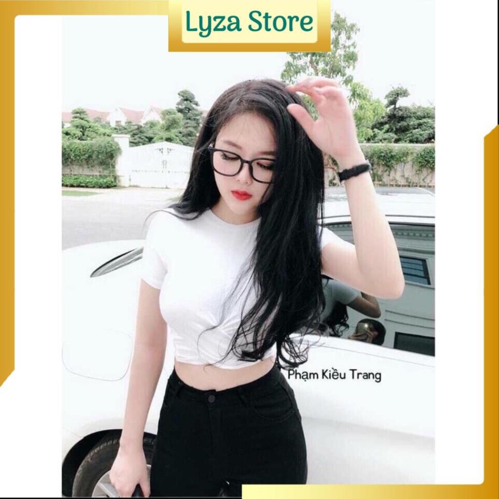 Áo croptop nữ xoắn bụng body dưới 56kg - Lyza Store  ྇