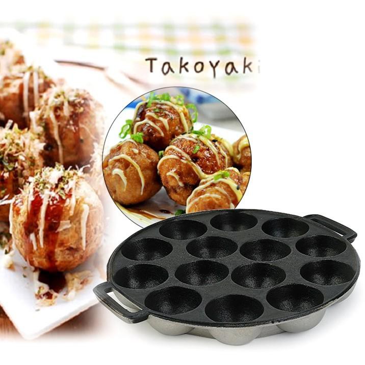 Khuôn làm bánh bạch tuộc 14 lỗ Nhật Bản Takoyaki chống dính ( Vạn lợi )