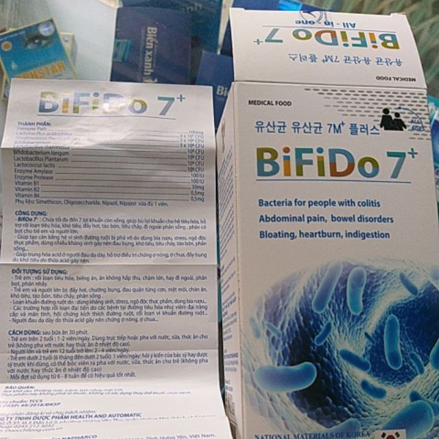 Bifido 7+ Chủng Lợi khuẩn viêm đại tràng,trào ngược dạ dày, trẻ 6 tháng