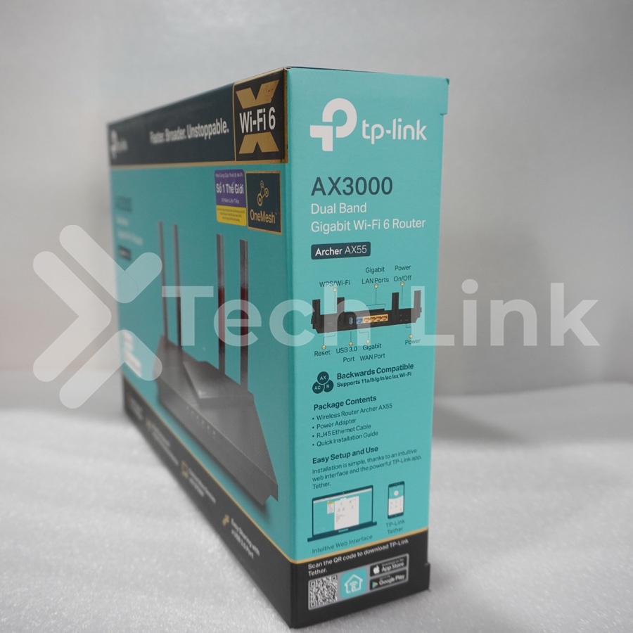 [Hỏa tốc] Bộ Phát Router Wifi TP-Link Archer AX55 Wi-Fi 6 Băng Tần Kép AX3000