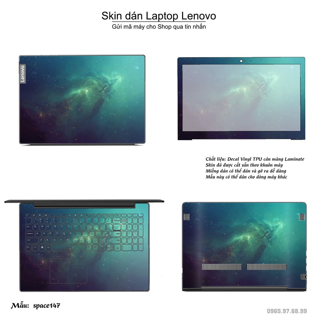 Skin dán Laptop Lenovo in hình không gian _nhiều mẫu 25 (inbox mã máy cho Shop)