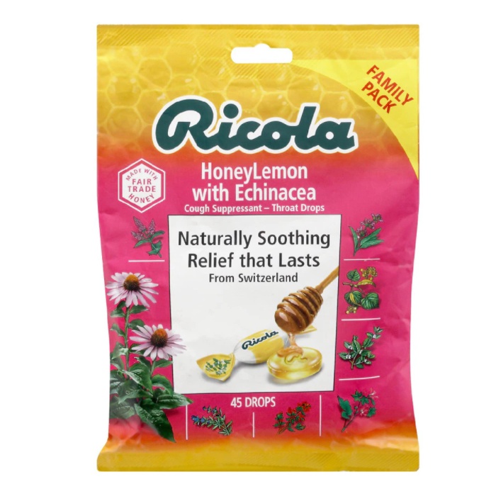 Kẹo ngậm Ricola chanh mật ong và echinacea - 19viên