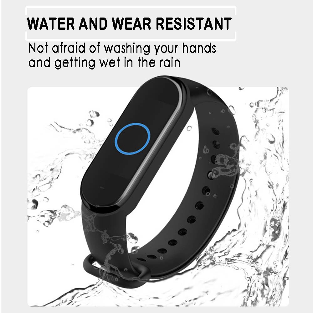 Dây Đeo Thay Thế Chất Liệu Silicon Màu Trơn Cho Xiaomi Mi Band 5 Hoặc 2 Miếng Film Mềm Tùy Chọn