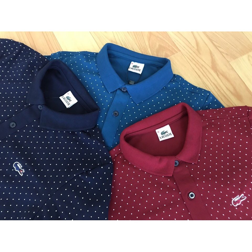 Áo Thun Nam chấm bi Cá sấu chất liệu cotton mặc siêu mát, Áo phông nam có cổ loại đẹp . '