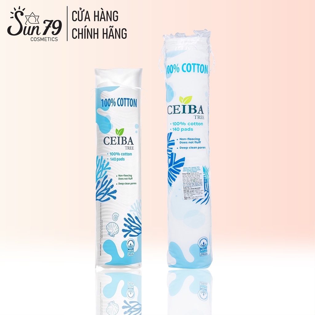 Bông Tẩy Trang Mềm Mại 100% Cotton Ceiba Tree 120 miếng/140 miếng