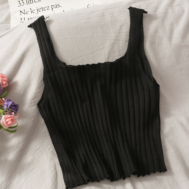 NUZIRO Áo hai dây  dệt kim đơn giản thời trang dành cho nữ với nhiều màu tuỳ chọn