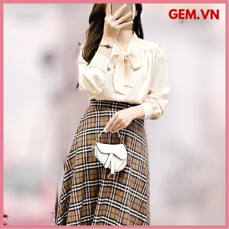 Giảm giá mạnh set váy kẻ CÓ BIGSIZE dễ tách rời phối các mẫu quần áo khác