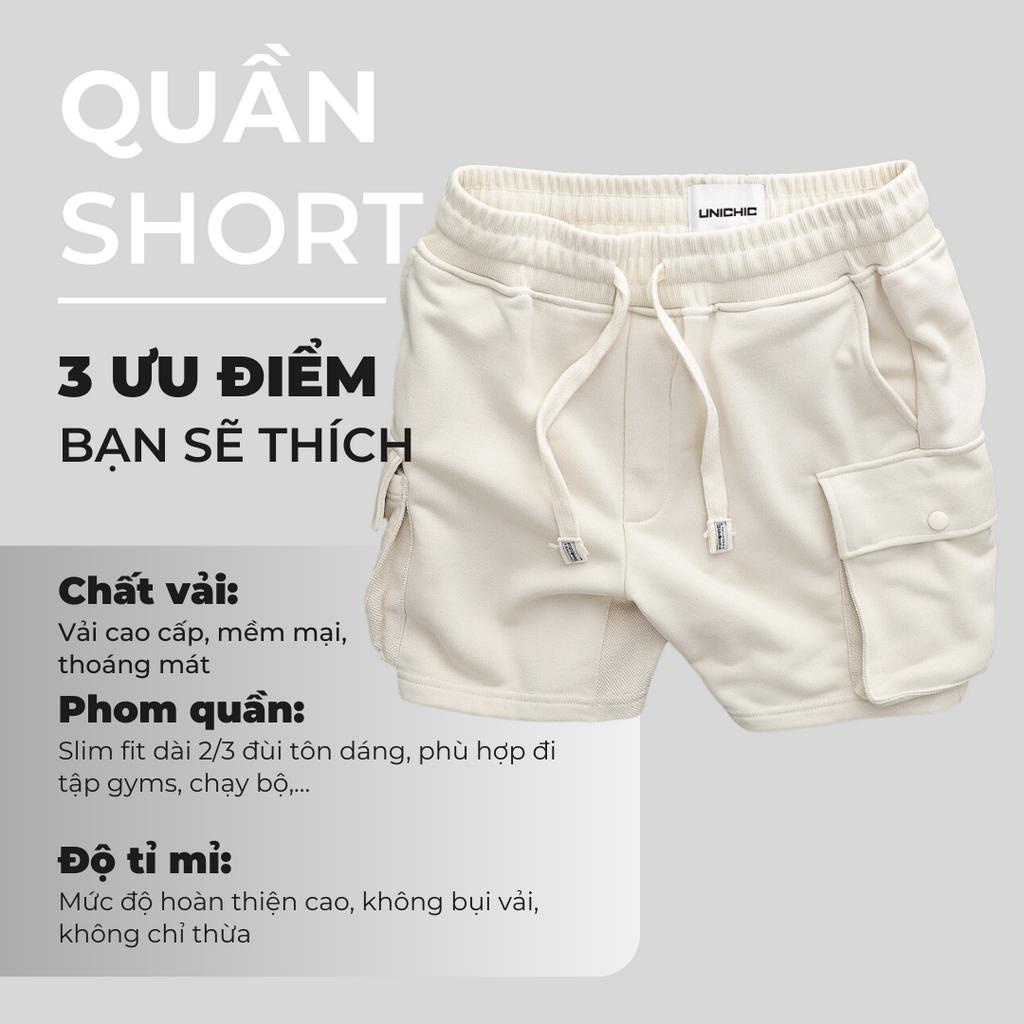 Quần Lửng Nam Màu Xám,Đen, Trắng, Đen, Xanh Đen Quần Short Nam Tập Gym, Chạy Bộ QDTH270 Zunichic