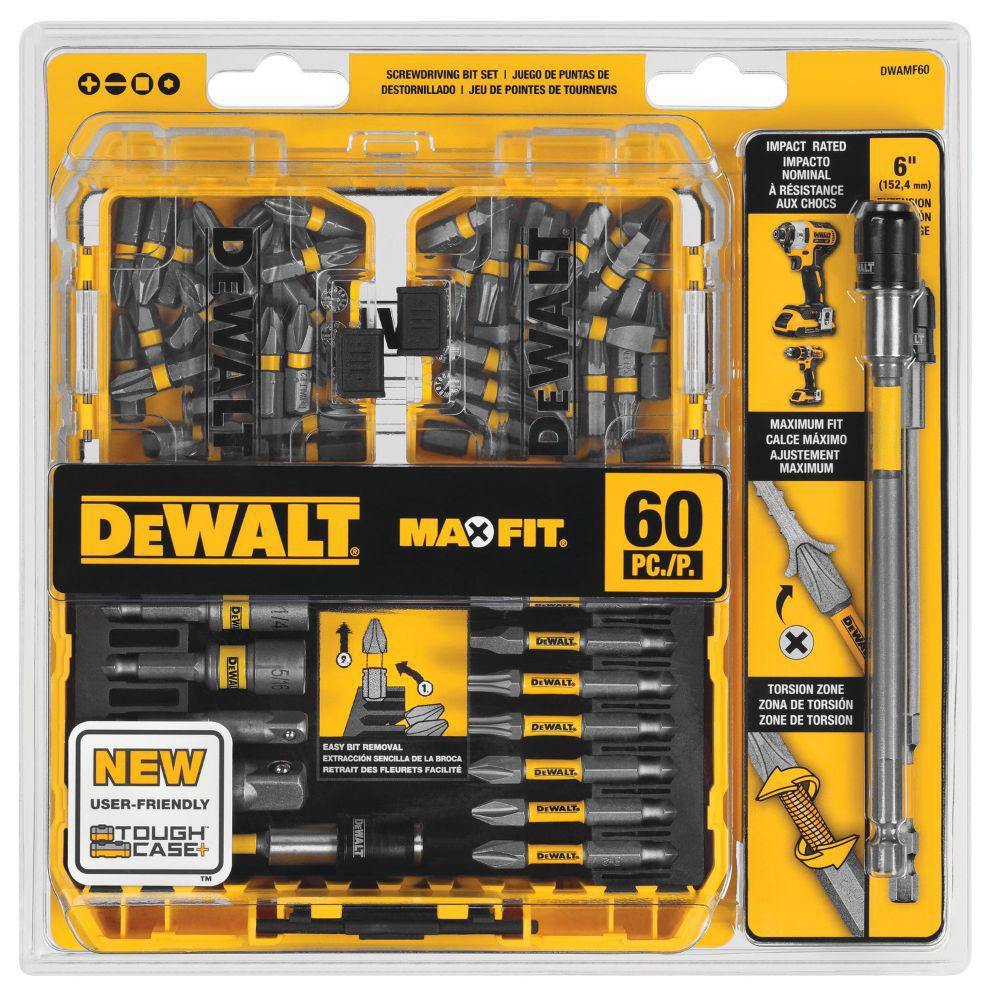 Bộ vít Dewalt DWAMF60 MAXFIT 60 chi tiết TOUGHCASE [MẪU MỚI]