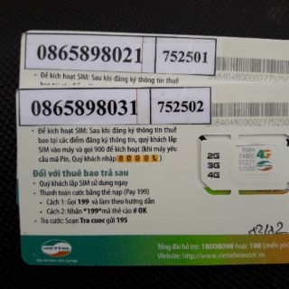Sim viettel v90