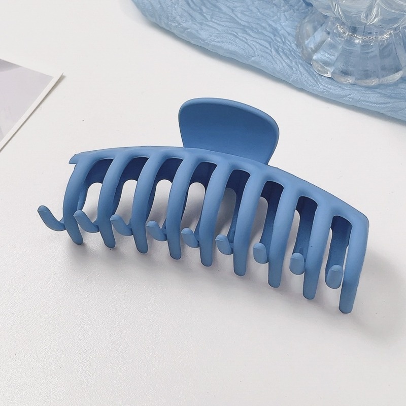 Kẹp Tóc Móng Vuốt Bằng Acrylic Màu Xanh Dương Thời Trang Hàn Quốc