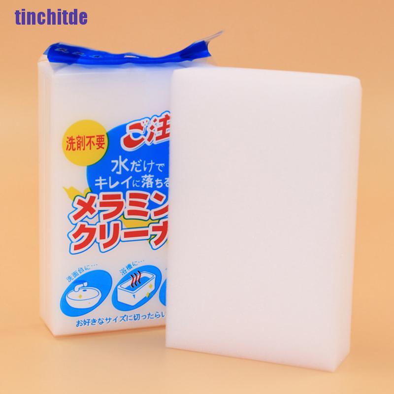 [Tinchitde] Melamine Foam Magic Sponge Eraser Cleaning Block Multi Cleaner Easily Use 1Pcs [Tin]