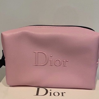 Túi mỹ phẩm gift hãng dior màu hồng