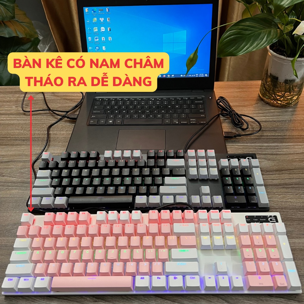 Bàn phím cơ gaming SPARTAN 3218 led rgb tích hợp 20 chế độ màu phím cơ học dây dài 1,5m mua tặng kèm lót chuột