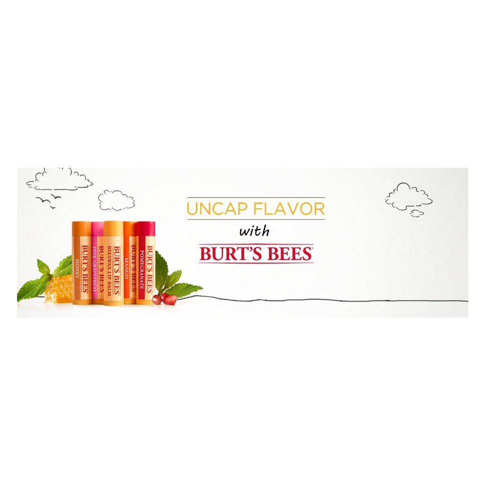 Son dưỡng môi sáp ong 100% hữu cơ thiên nhiên Burt's Bees Moisturizing Lip Balm organic an toàn cho bà bầu và trẻ em