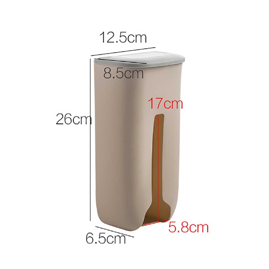 Hộp Đựng Túi Rác JUJIAJIA Bằng Gỗ Dán Tường Tiện Lợi