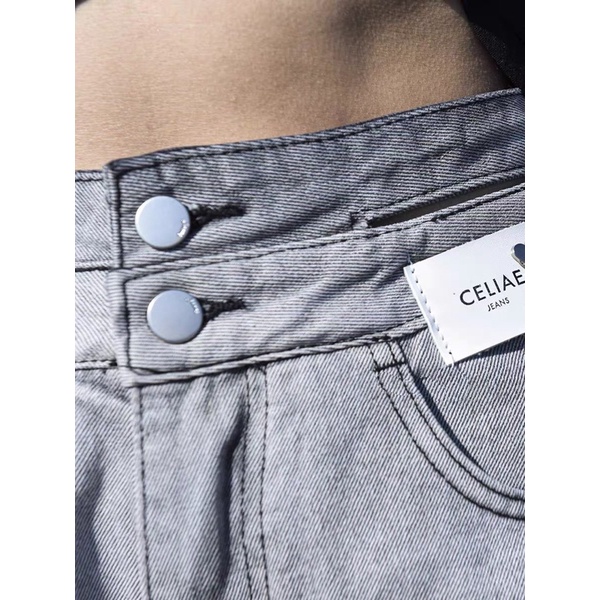 quần sooc jeans Quàng Châu đen xám