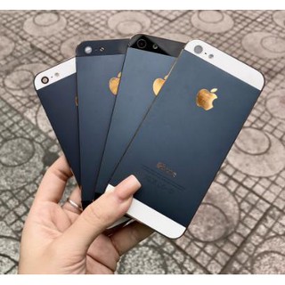Vỏ iPhone 5 đen viền vàng, kèm sứ + bộ phím, khắc sẵn chữ SE