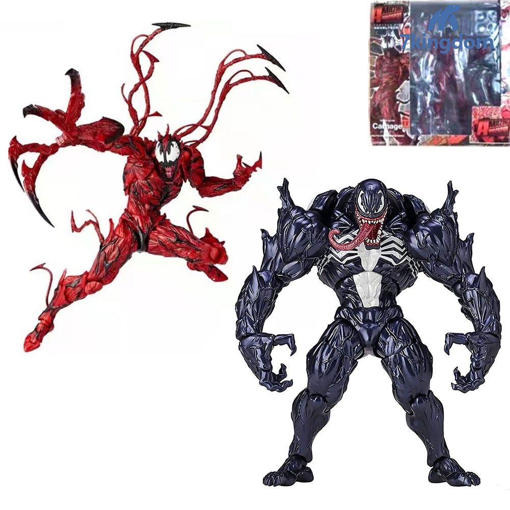 Hàng có sẵn Đồ trang trí Venom có thể di chuyển trang trí màu đỏ xanh dương COD