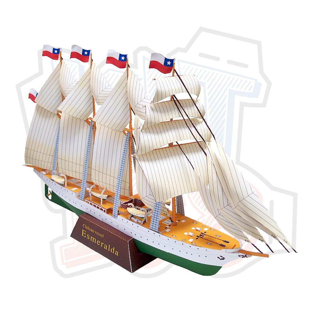 Mô hình giấy tàu thuyền quân sự Sailship - Esmerald