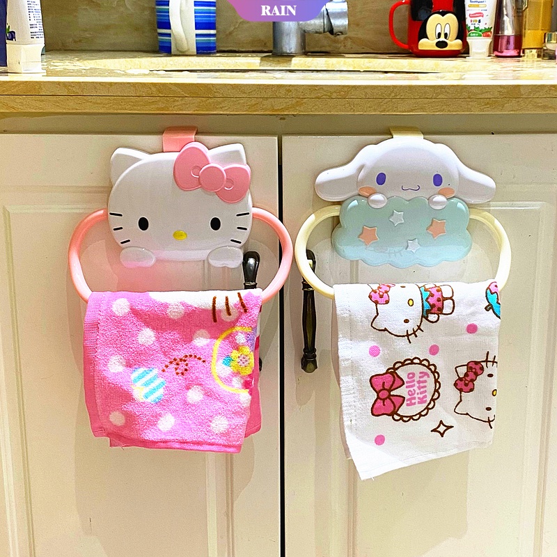 SANRIO Móc Treo Khăn Tắm/ Đồ Dùng Nhà Bếp/ Nhà Tắm In Hoạt Hình Hello Kitty Độc Đáo Tiện Dụng