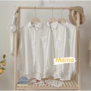 Áo sơ mi trắng lụa hàn ulzzang (ảnh thật/sẵn)