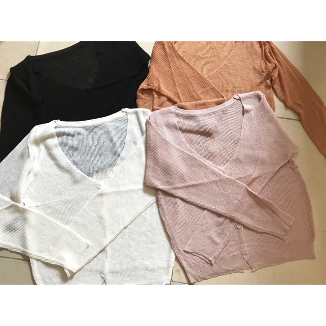 Áo khoác len mỏng tay dài_ms002