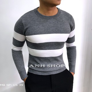 Áo len nam lông cừu cổ tròn siêu đẹp
