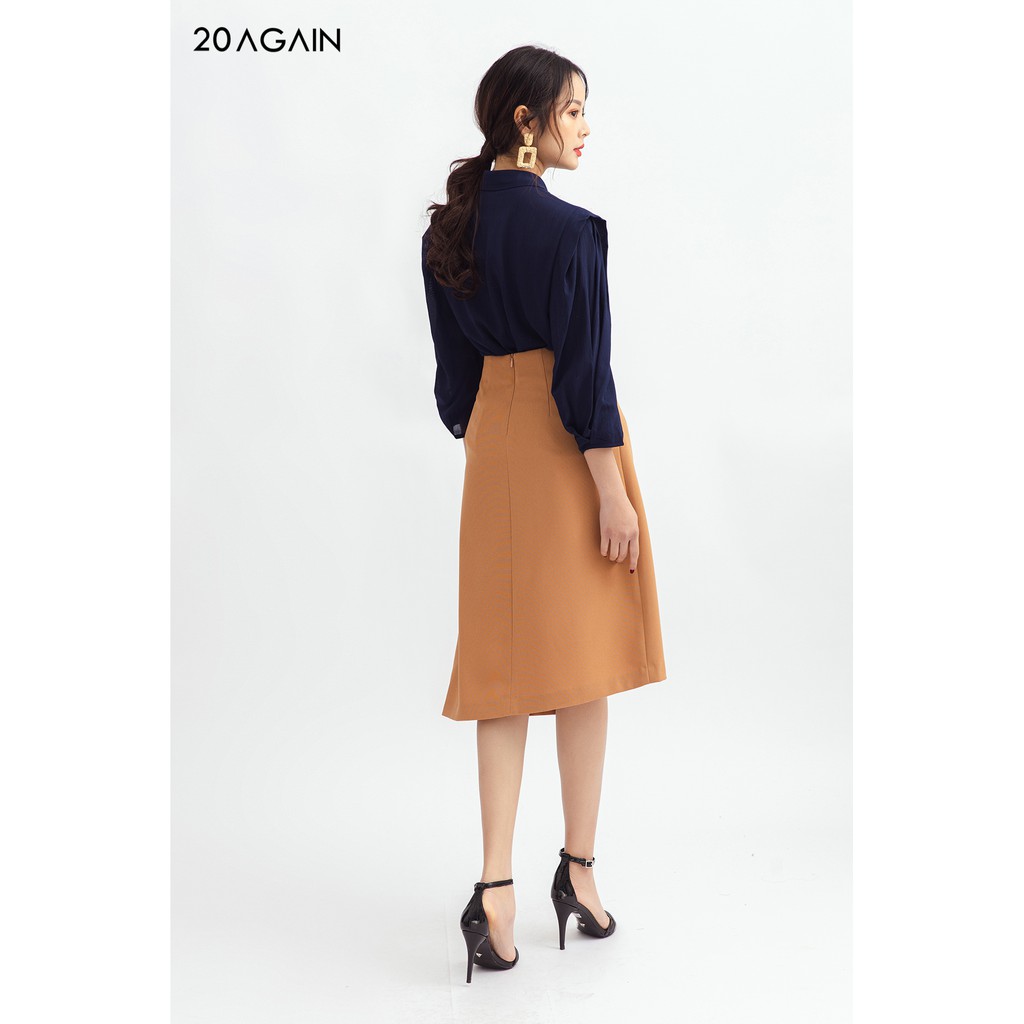 Chân váy midi vạt chồng 3 cúc - 20AGAIN - JDA0943 | BigBuy360 - bigbuy360.vn