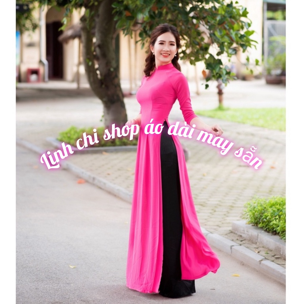 áo dài thiết kế siêu phẩm đi chơi lễ chùa tay lỡ cổ tàu