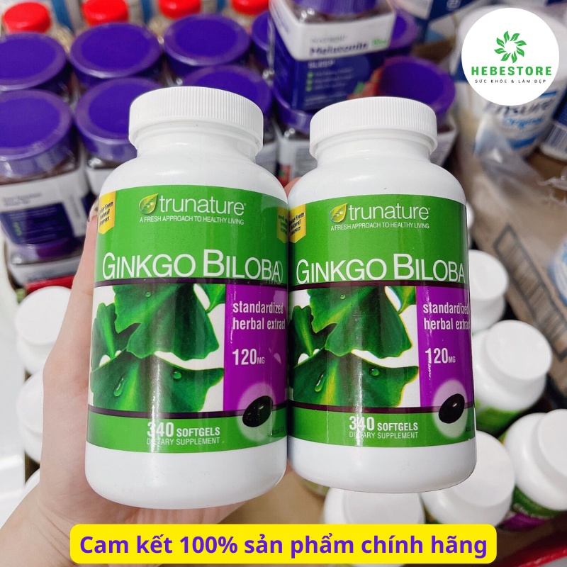 [100% chuẩn Auth] Viên uống bổ não Ginkgo Biloba Trunature 120mg 340 viên chính hãng Mỹ | WebRaoVat - webraovat.net.vn