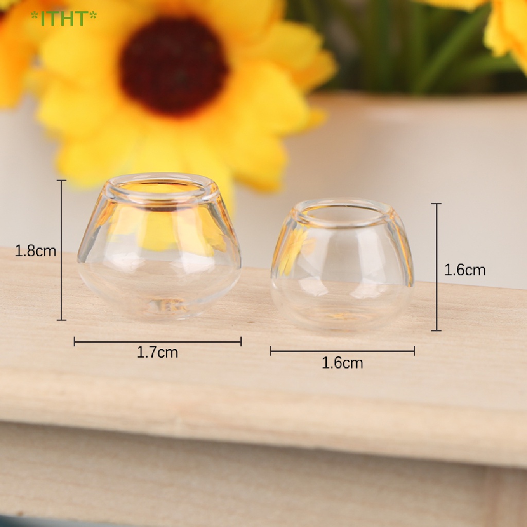 Cốc Thủy Tinh Trong Suốt 1 / 12 Trang Trí Nhà Búp Bê DIY Mới