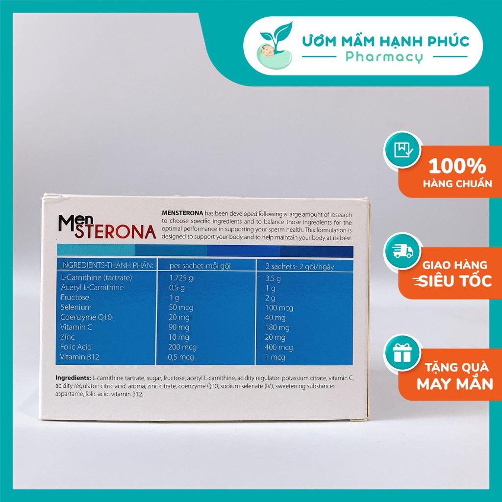 Men sterona  tăng thụ thai, hỗ trợ vô sinh - hiếm muộn, thụ thai tự nhiên