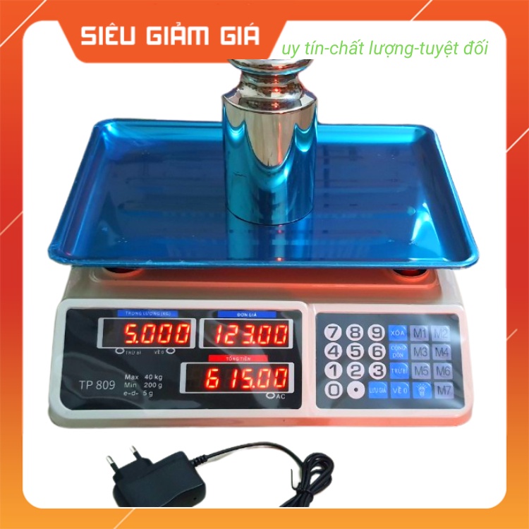 Cân điện tử tính tiền   dùng cho bán hàng hoa quả, thịt cá