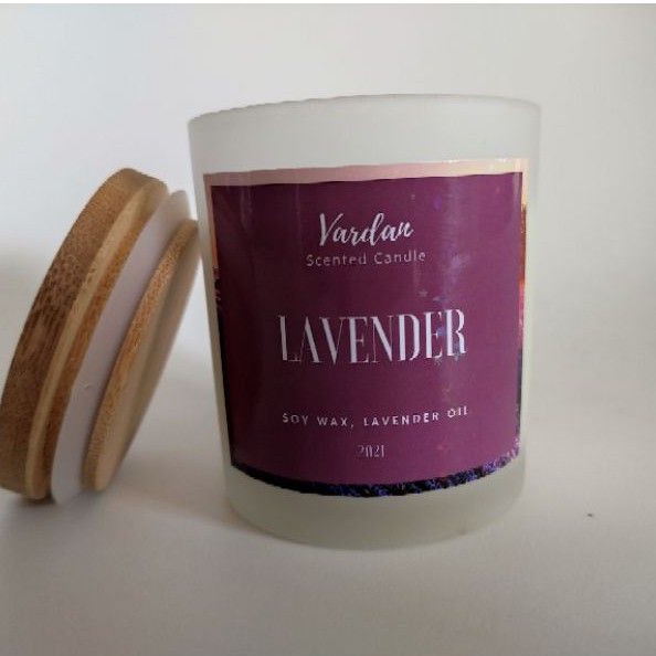 Nến thơm mùi Lavender làm từ sáp đậu nành 200g