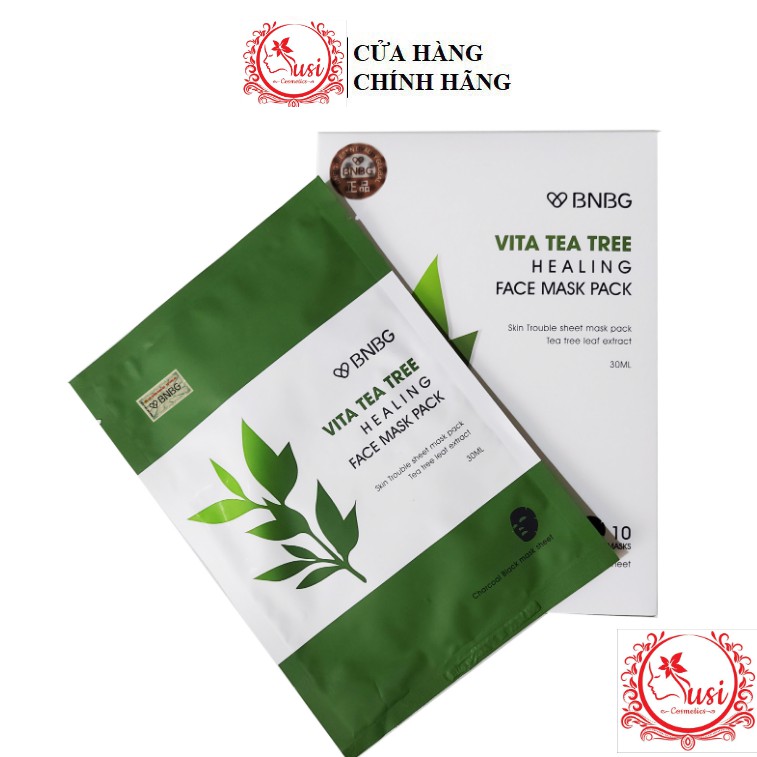 Mặt Nạ Tràm Trà BNBG Vita Tea Tree Healing Face Mask Pack Giảm Mụn Thâm Sẹo Thải Độc Da [NHẬP KHẨU CHÍNH HÃNG]